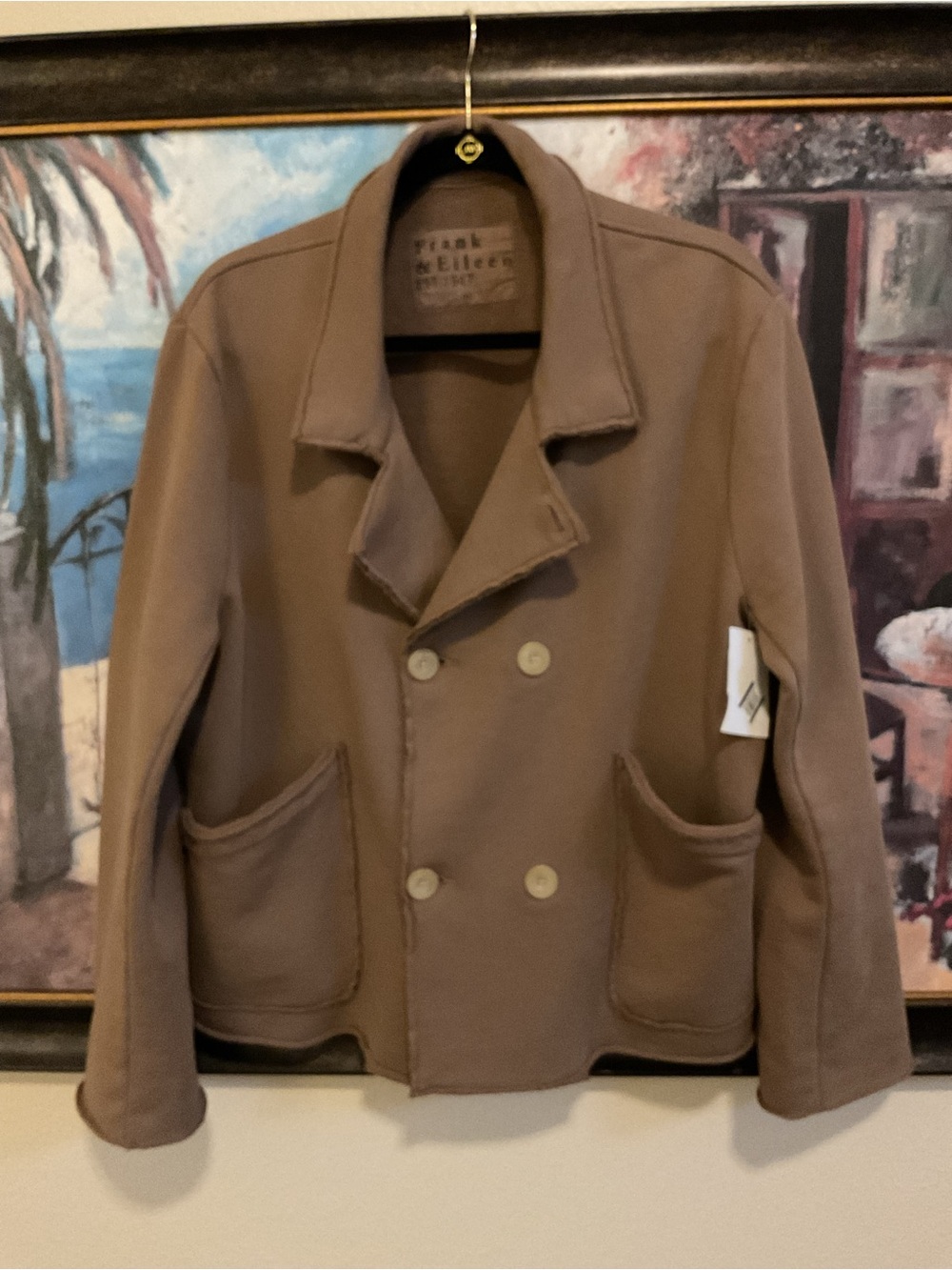 Frank & Eileen Mini Belfast peacoat in Toasted triple fleece